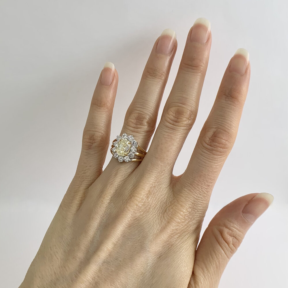 Light Yellow Pear Diamond Ring — Salvatore & Co.