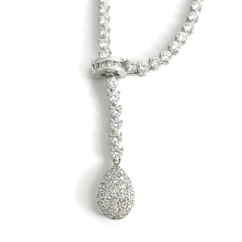 Diamond Lariat Tennis Necklace — Salvatore & Co.