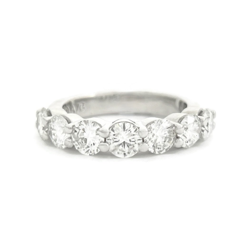 0.70 ct 7 Stone Diamond Wedding Band Ring 18K Gold G-VS (G-H/VS1-VS2) –  Glitz Design
