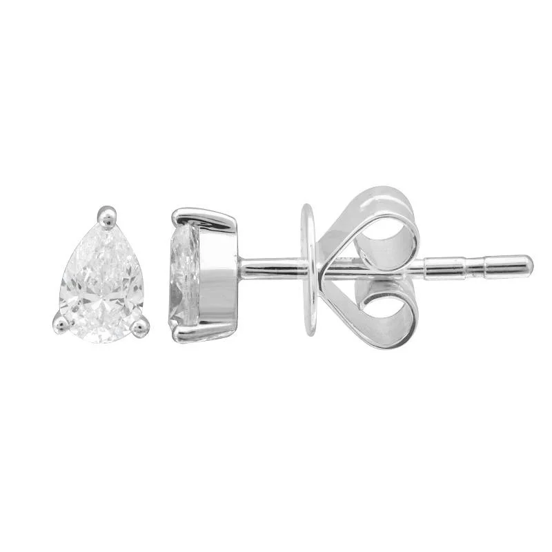 Pear Diamond Stud Earrings .42 ctw