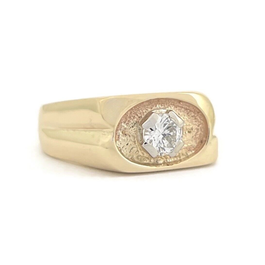 14K Yellow Gold Men's 1.25ct. Diamond Ring Circa 1940, Size 10+ - Colonial  Trading Company