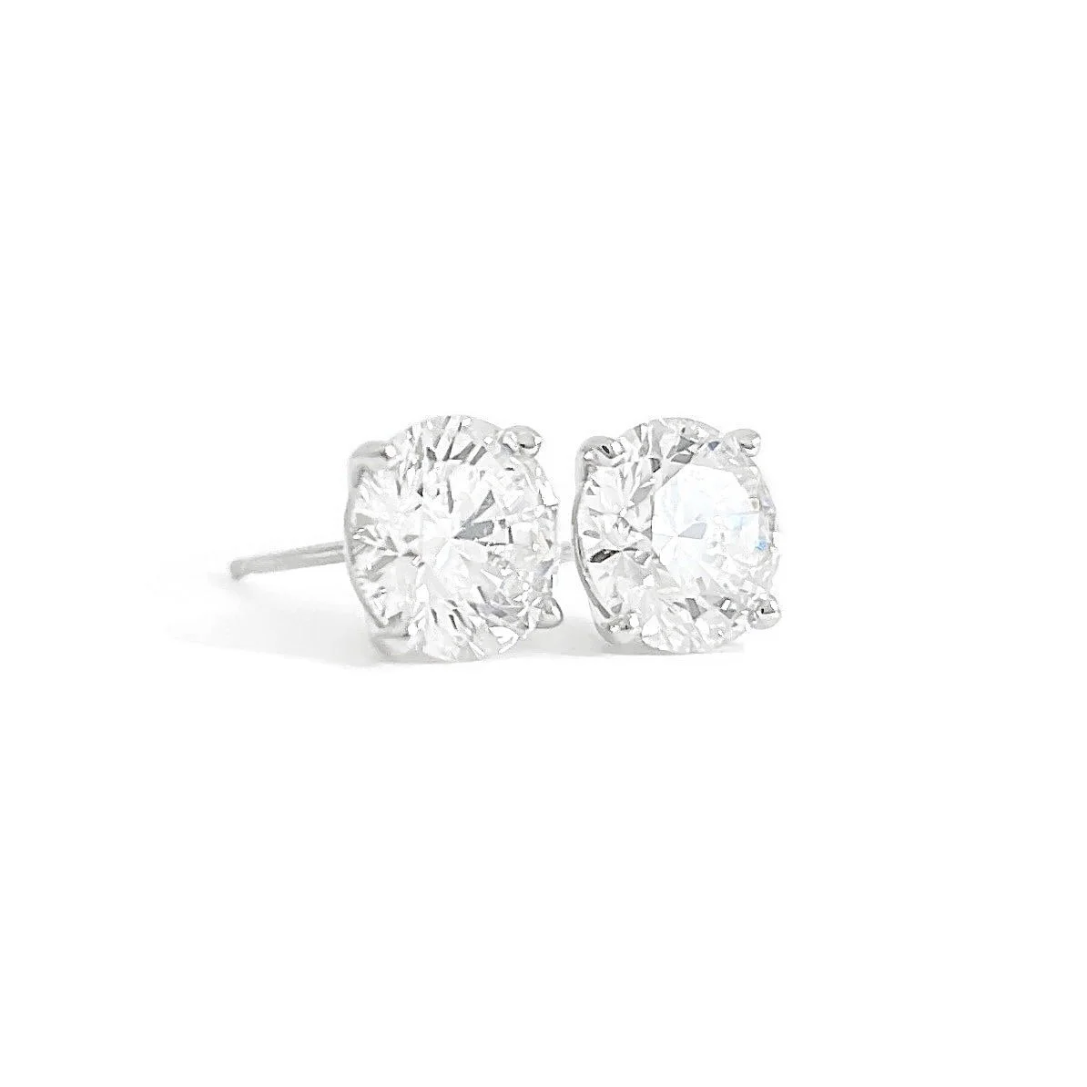 Lab Diamond Stud Earrings 3.01 ctw