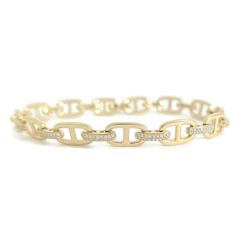 Diamond Anchor Chain Bracelet — Salvatore & Co.