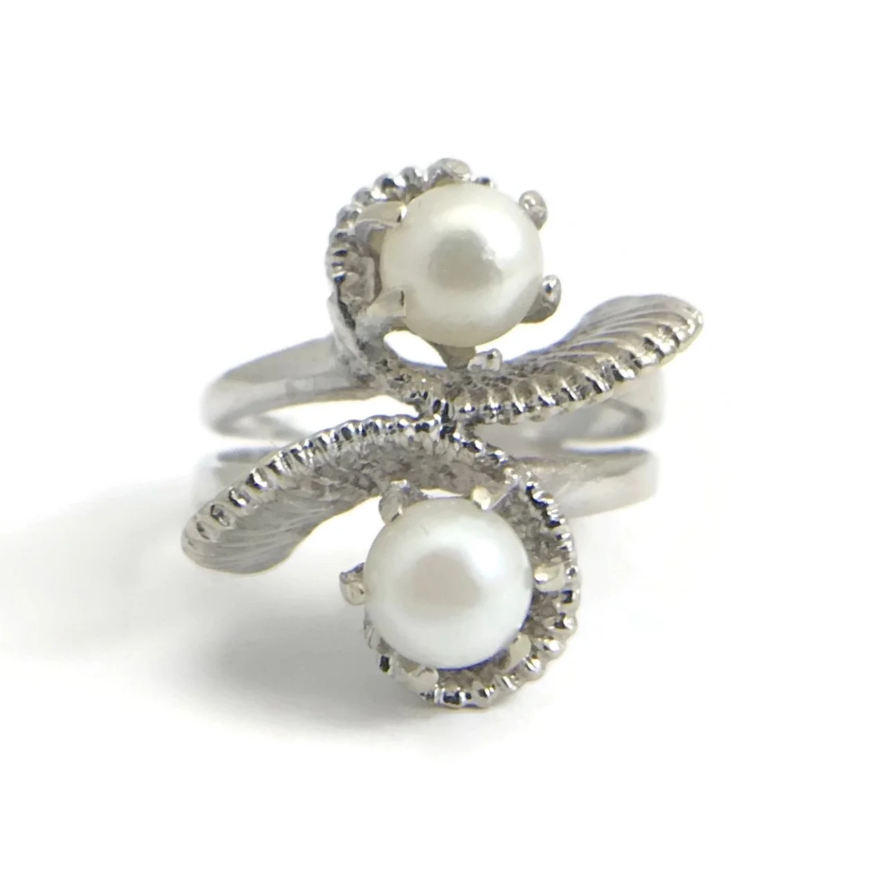 1950's Double Pearl Cocktail Ring