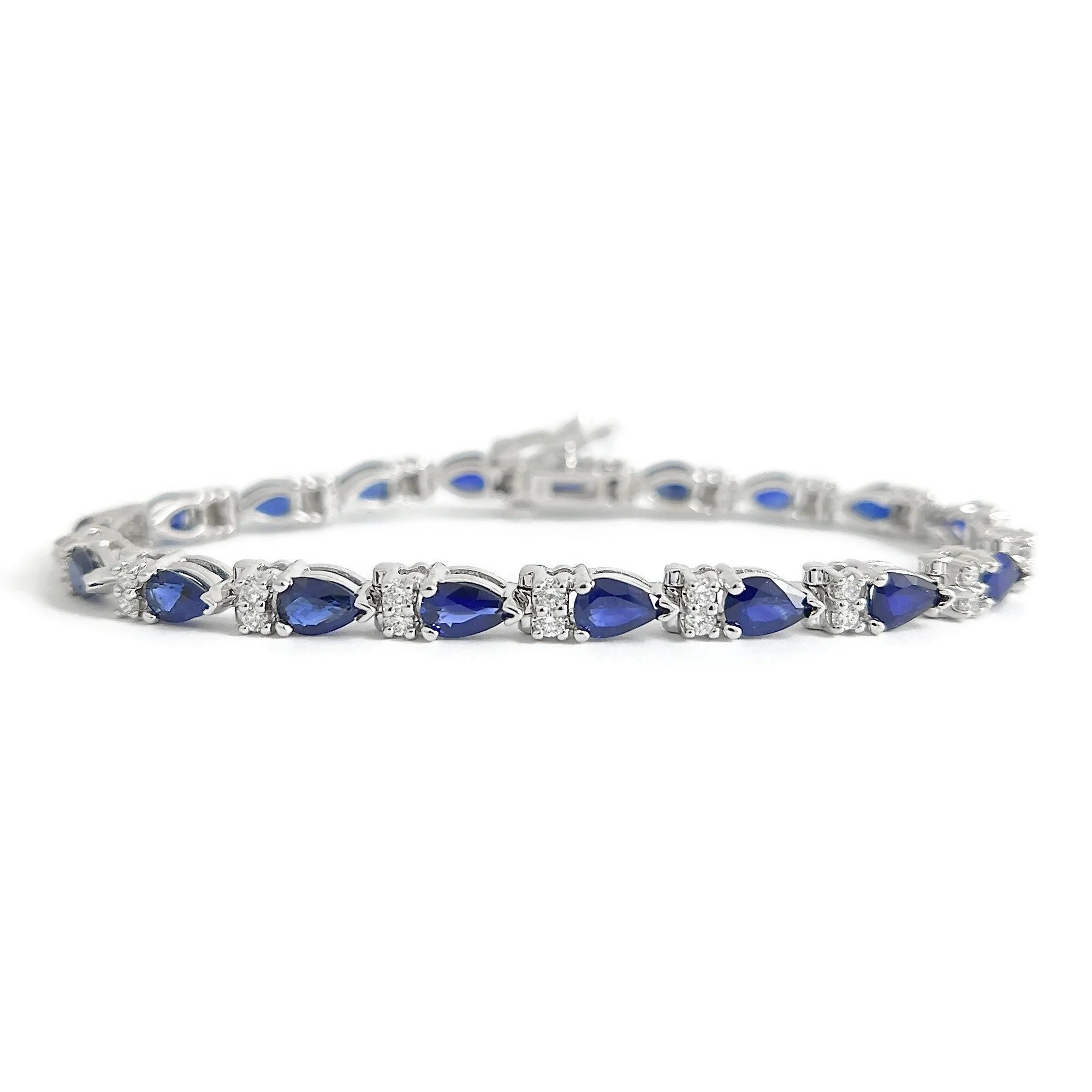 Sapphire Diamond Bracelet 9.39 ctw