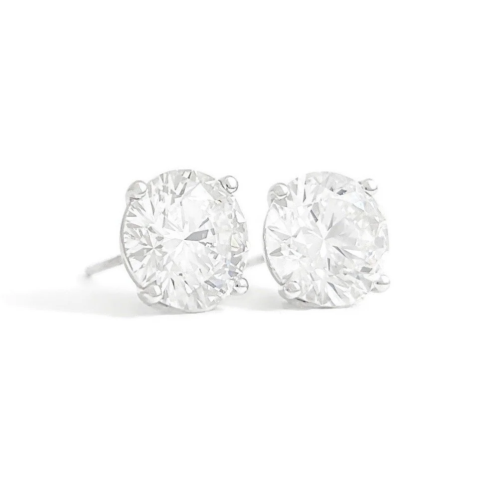 Lab Diamond Stud Earrings 5.14 ctw