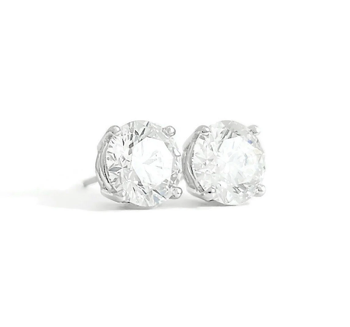 Lab Diamond Stud Earrings 4.02 ctw