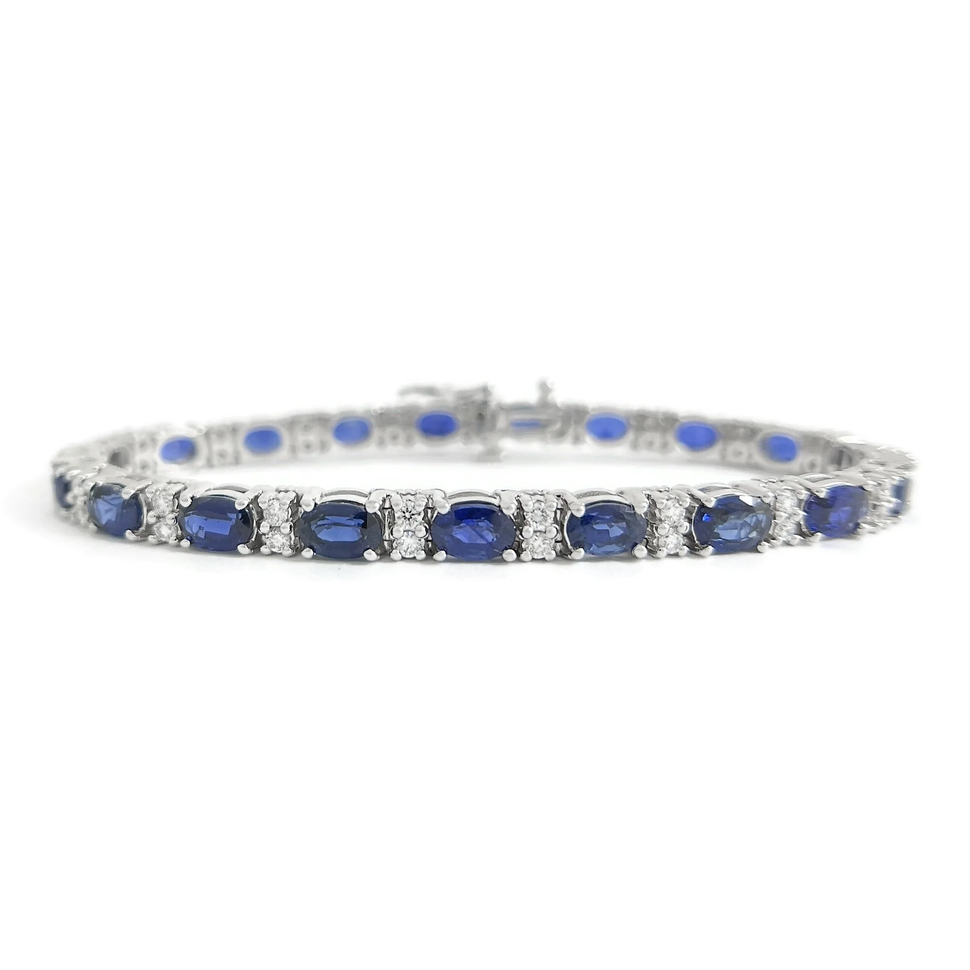 Sapphire Diamond Bracelet 12.14 ctw