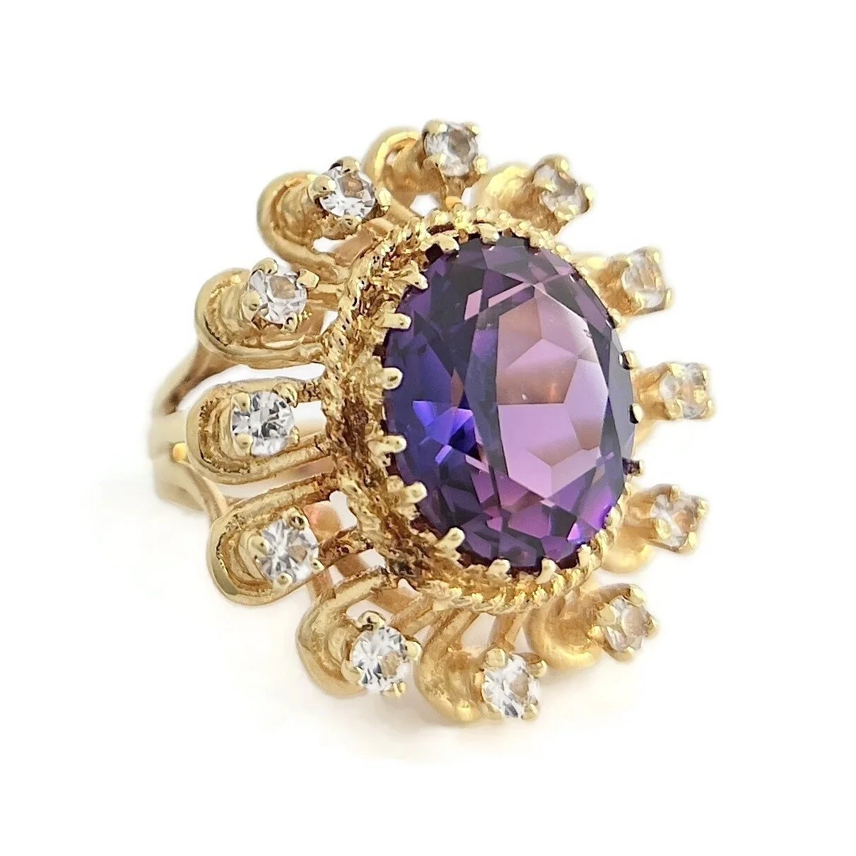 Vintage Purple Cocktail Ring