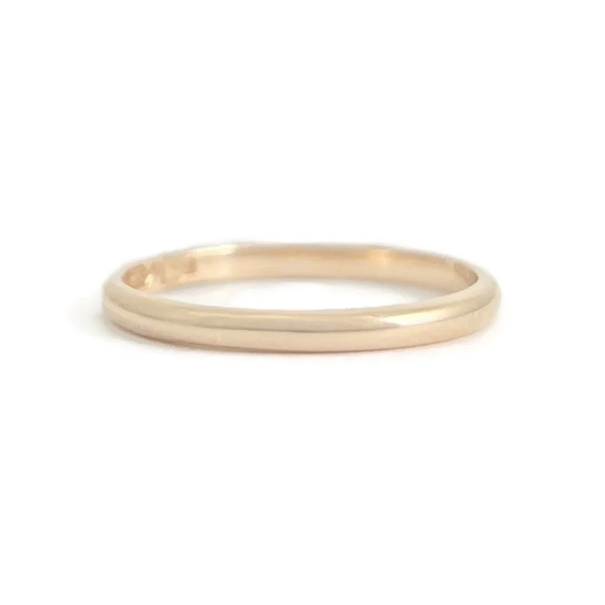Thin Rose Gold Wedding Band