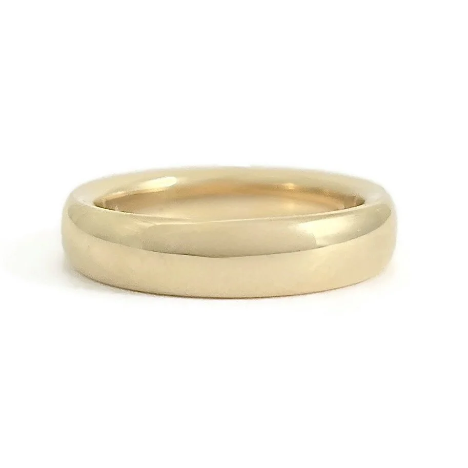 Thick Yellow Gold Band Ring