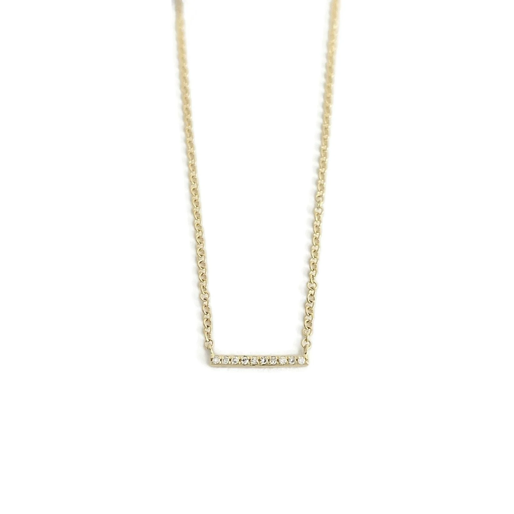 Thin Diamond Bar Necklace .05 ctw