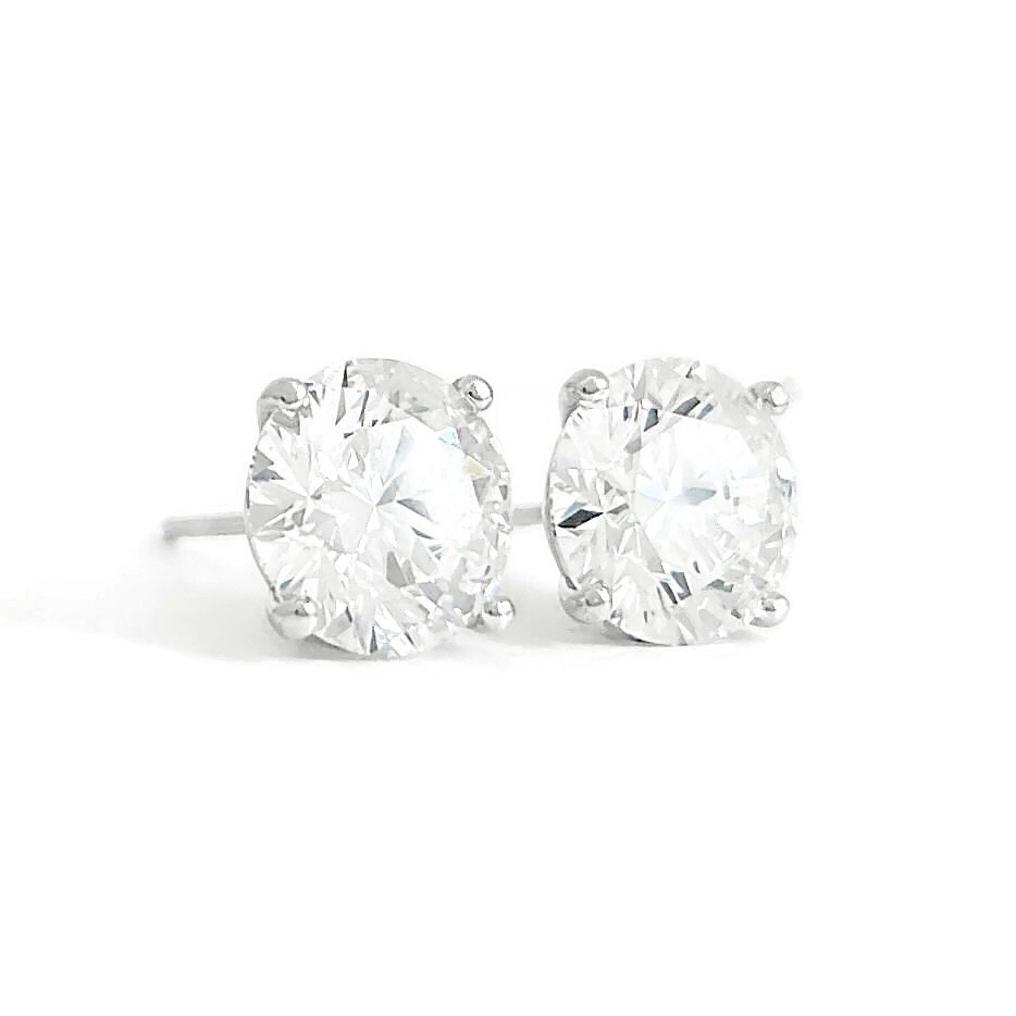 Lab Diamond Stud Earrings 5.06 ctw