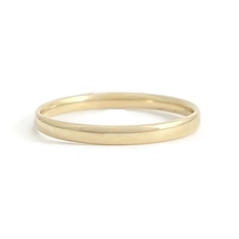 Thin Yellow Gold Wedding Band