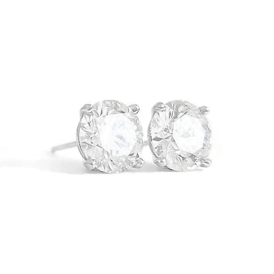 Lab Diamond Stud Earrings 4.04 ctw
