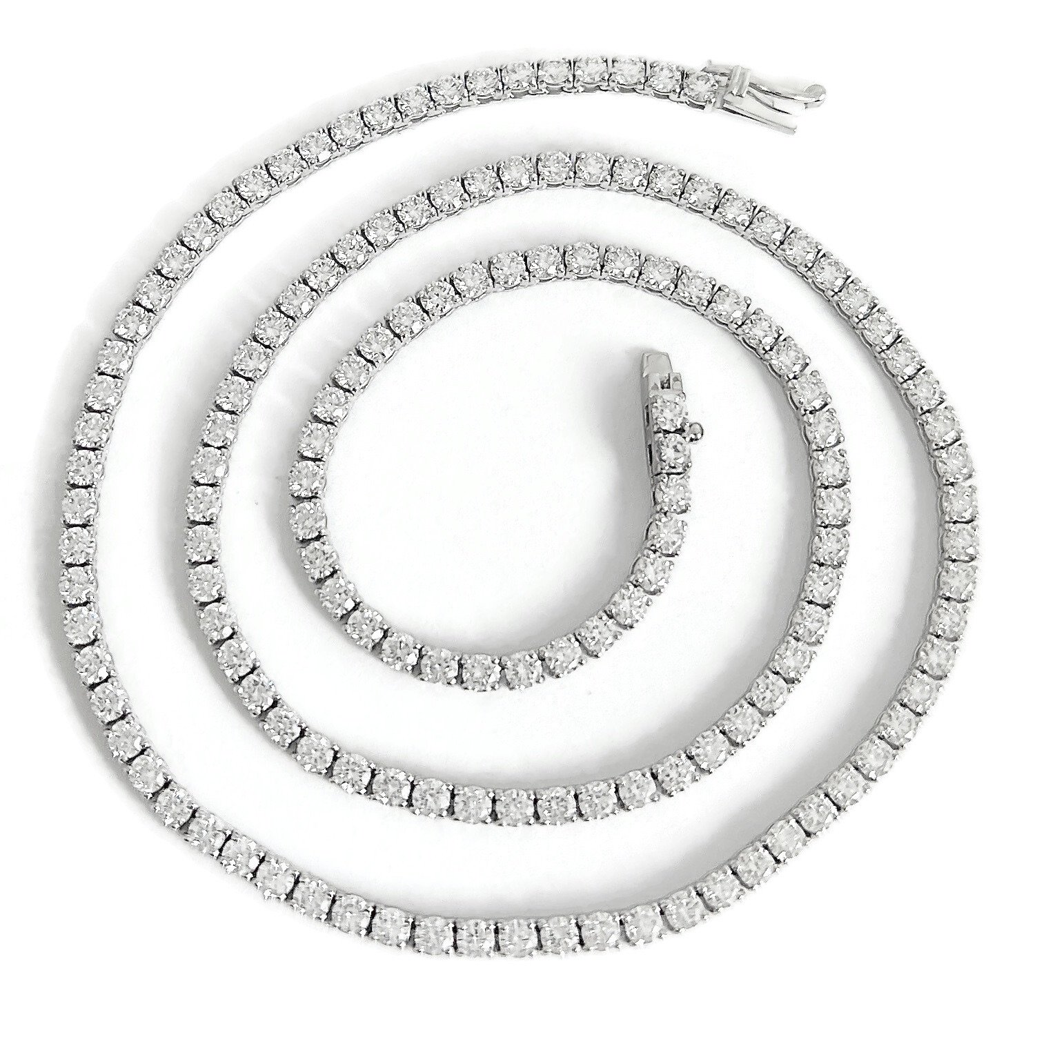 Lab Diamond Tennis Necklace 10.01 ctw