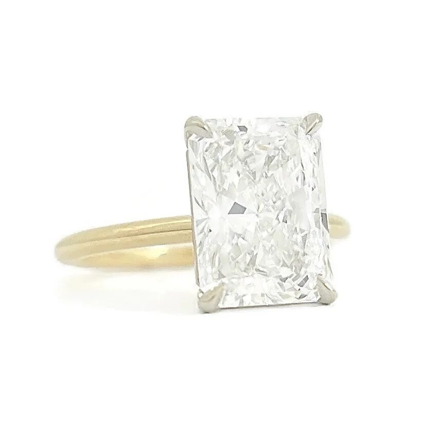 Radiant Lab Diamond Ring 4.08 ct