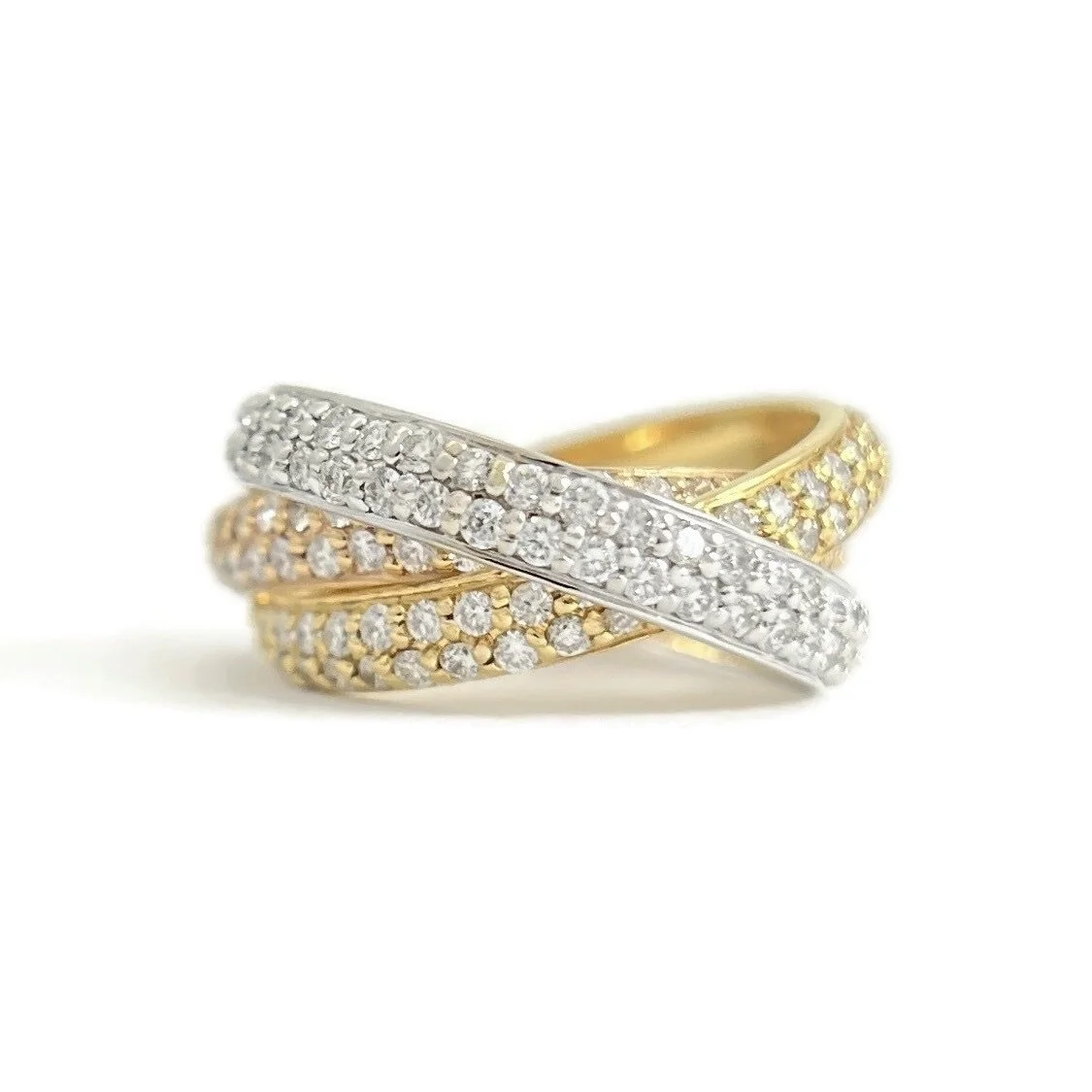 Tri-Color Diamond Rolling Ring