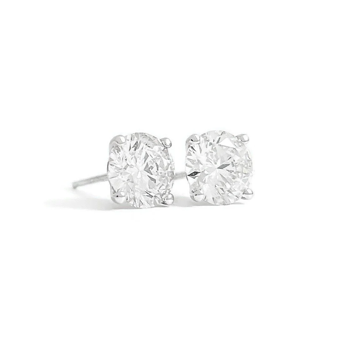 Lab Diamond Stud Earrings 2.05 ctw