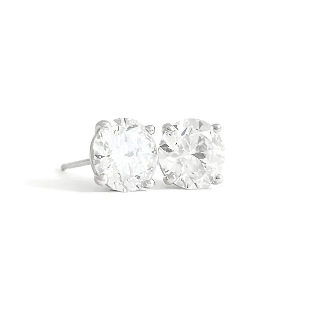 Lab Diamond Stud Earrings 3.52 ctw