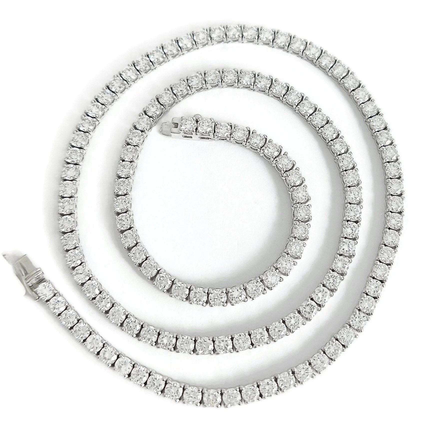 Lab Diamond Tennis Necklace 12.52 ctw