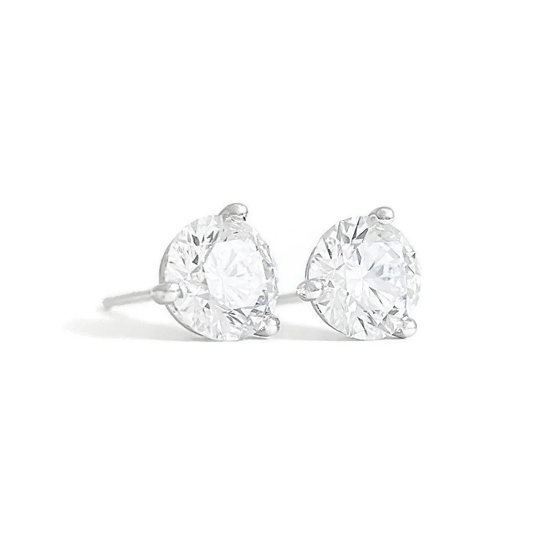 Lab Diamond Stud Earrings 2.19 ctw