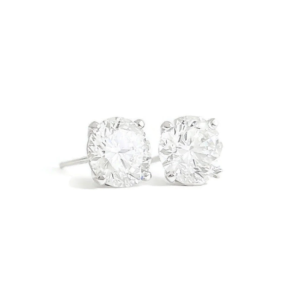 Lab Diamond Stud Earrings 2.04 ctw