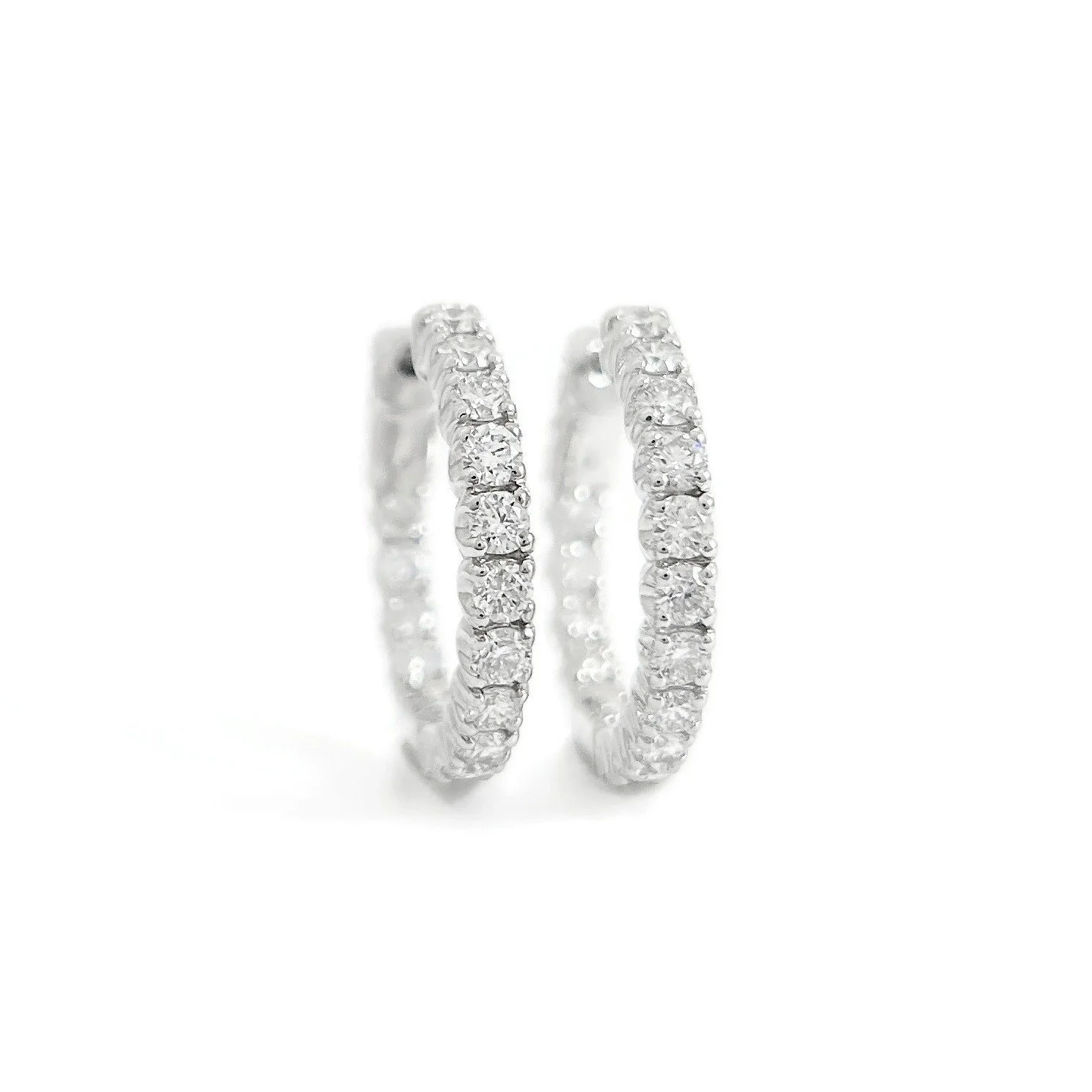 Diamond Hoop Earrings 1.51 ctw