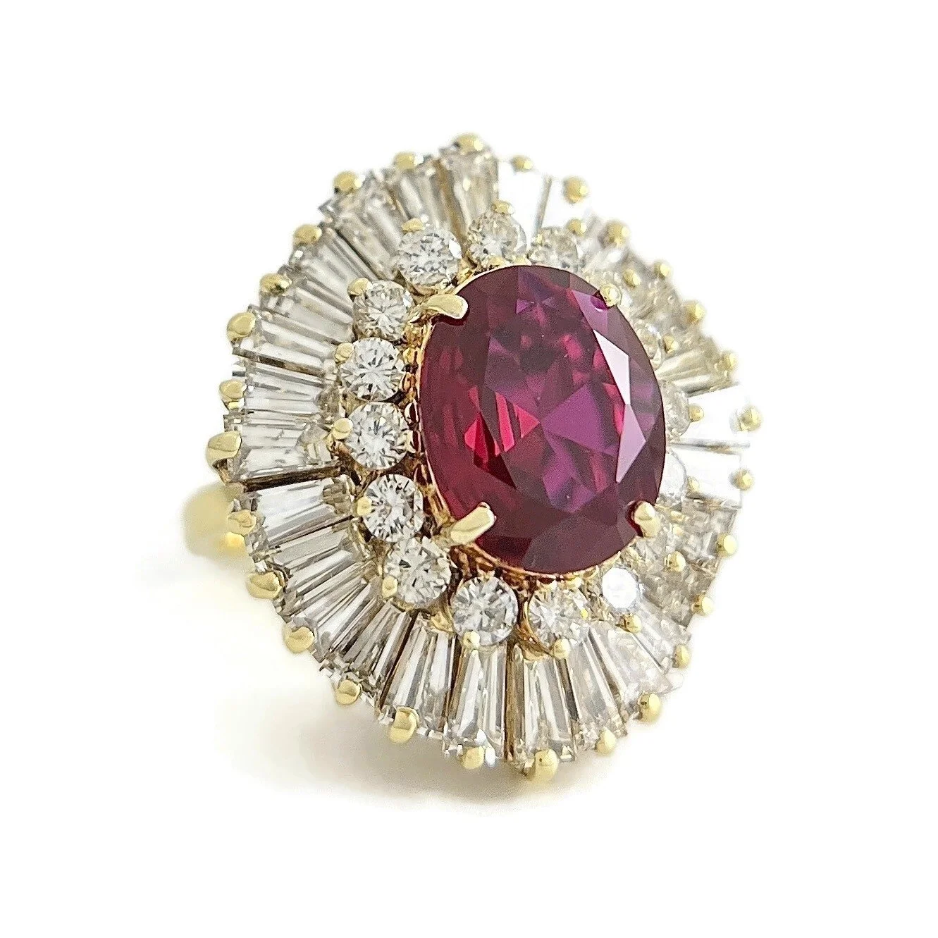 Ruby Diamond Cocktail Ring