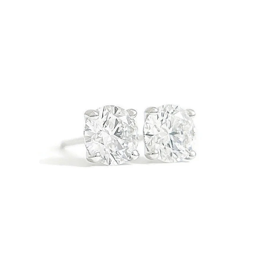 Lab Diamond Stud Earrings 1.54 ctw