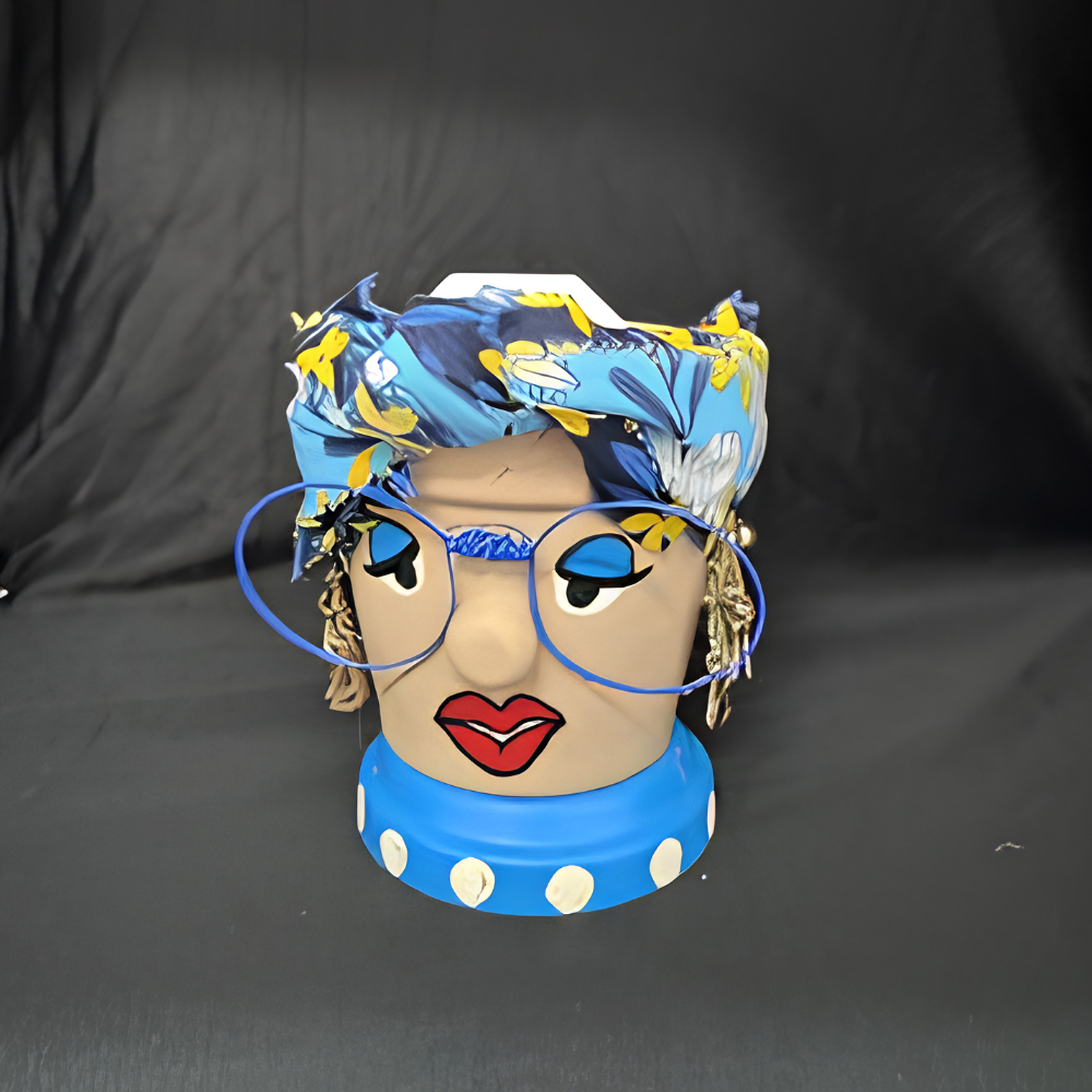 "Sassy Sister" Planter by Reidsville Art Center Staff