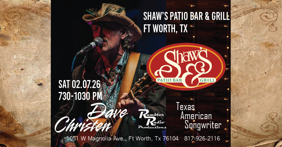 Dave Christen Solo @ Shaw's