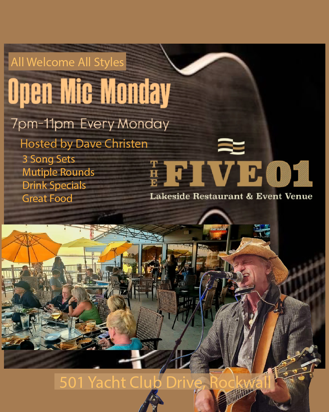 Monday Open Mic at The Five 01
