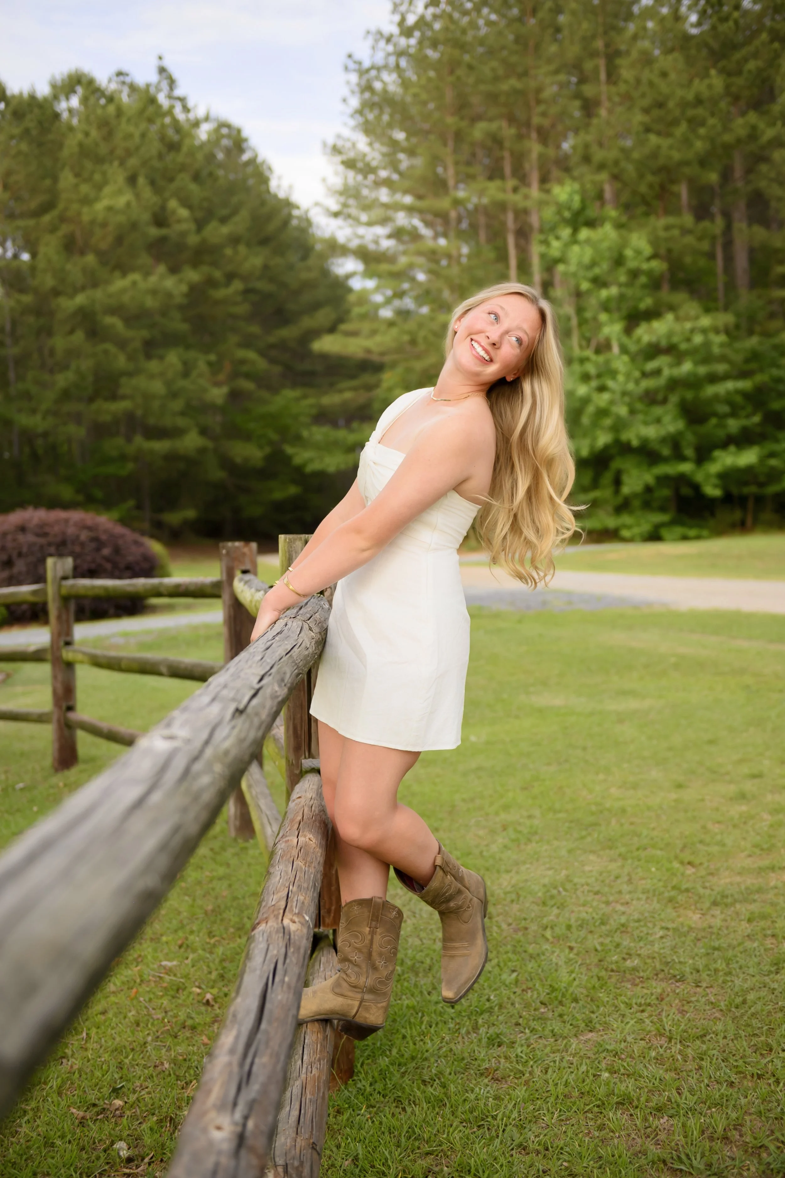 Pinecrest High School Senior photo on Farm in Moore County by Jamie Loomis Photography