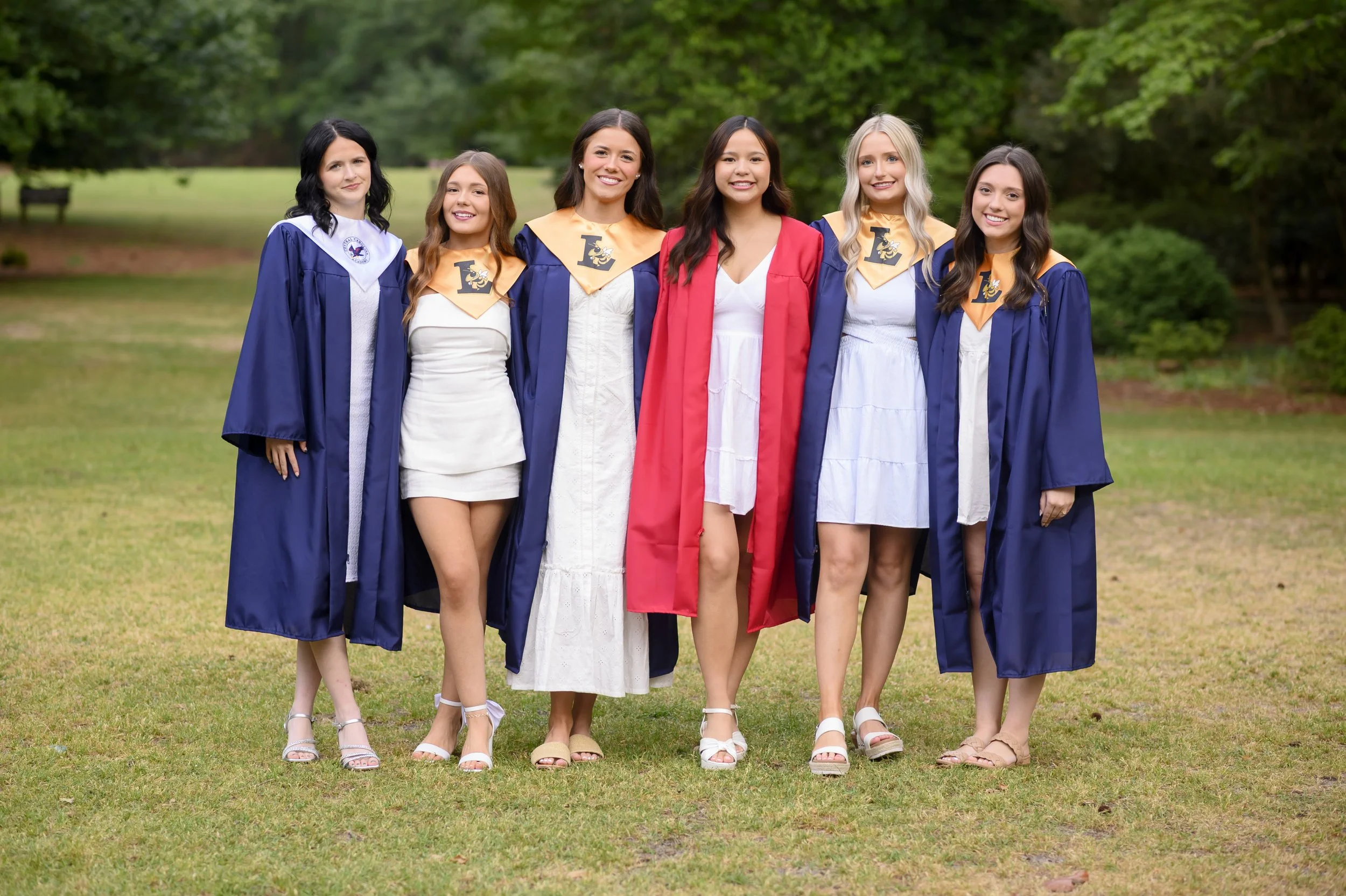 JLP Senior Model Team Cap and Gown Photo in Moore County.
