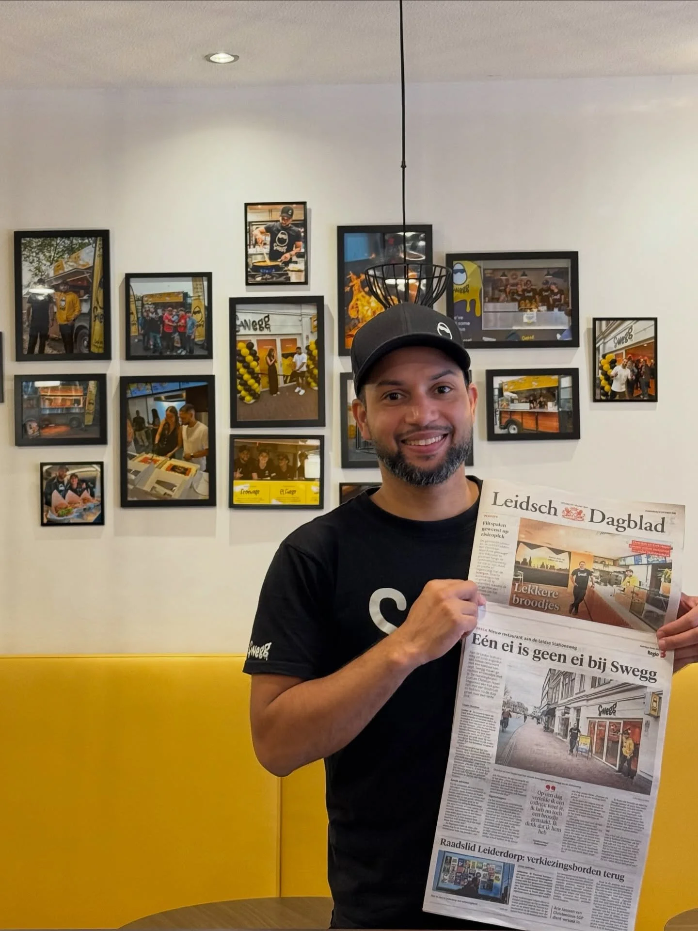 Front page news! 📰🚨🤯 Wie had dat gedacht?! Het Leidsch Dagblad nam vorige week een interview met ons af en wat een mooi artikel is dat geworden zeg! Ben heel trots op deze erkenning in de krant en online 😍💪🏽. #swegg #sweggsandwich #leidencity #