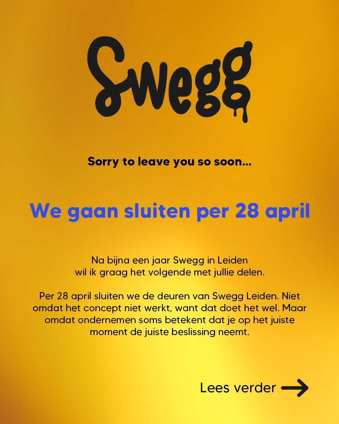 Uiteraard zijn jullie tot die tijd welkom voor je favoriete sandwich of wrap. Let wel, in de laatste week is er beperkte voorraad. Dank jullie wel! ❤️