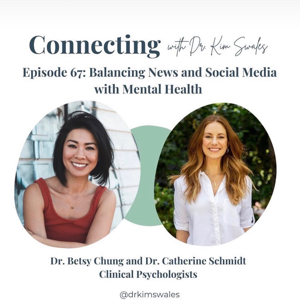 FREE RESOURCE ✨

It&rsquo;s more important than ever to manage our news and social media consumption&hellip;. but how?

@lovealways.drbetsy and I joined @drkimswales on her podcast, Connecting, to share exactly how to approach this! 

A few takeaways