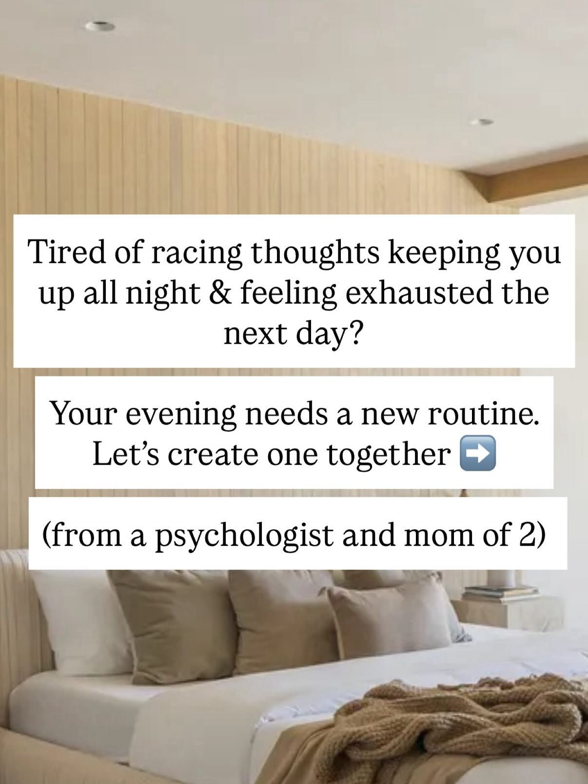 One of the most frustrating things in the world is tossing and turning all night because your brain won&rsquo;t turn off. 🧠 

&amp; the impact it has on our mental health is huge. You&rsquo;re irritable, anxious, fatigued, and reactive the next day.