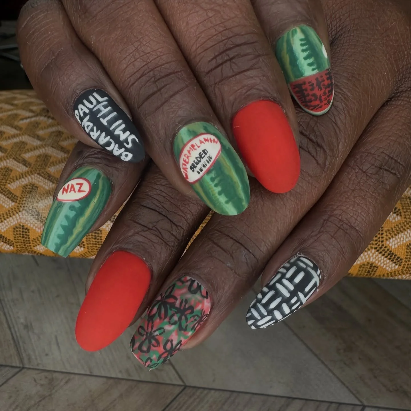 @paulbacardismith X @terribletonyxx inspo for big sis this fine Black Future Month
Inspired by pieces seen at @butterartfair 5 ; &ldquo;Watermelanin&rdquo; by Paul Bacardi Smith &amp; 
&ldquo;Juneteenth&rdquo;? by Terrible Tony
with a shoutout to Naz