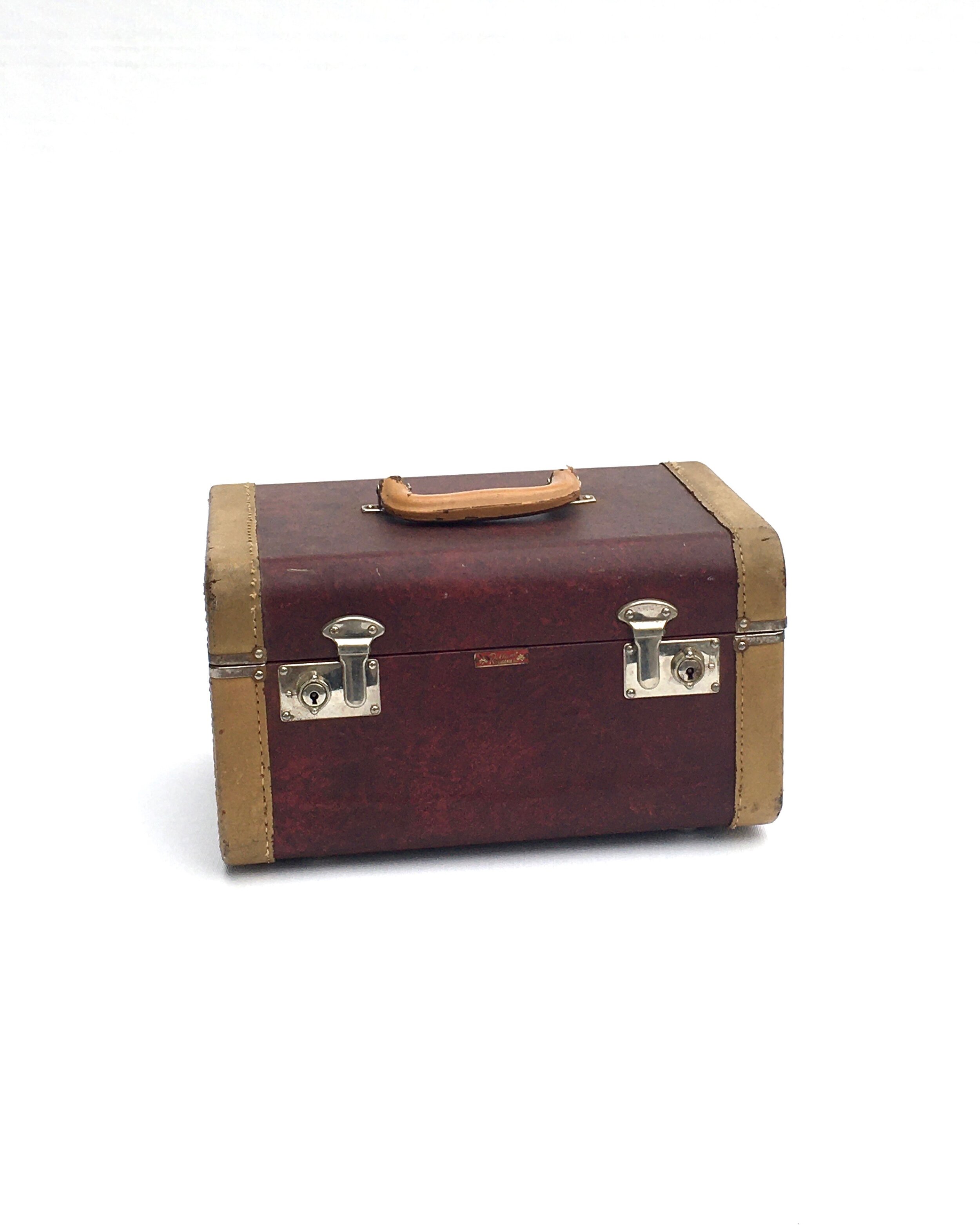 Burgundy Cosmetic Train Case