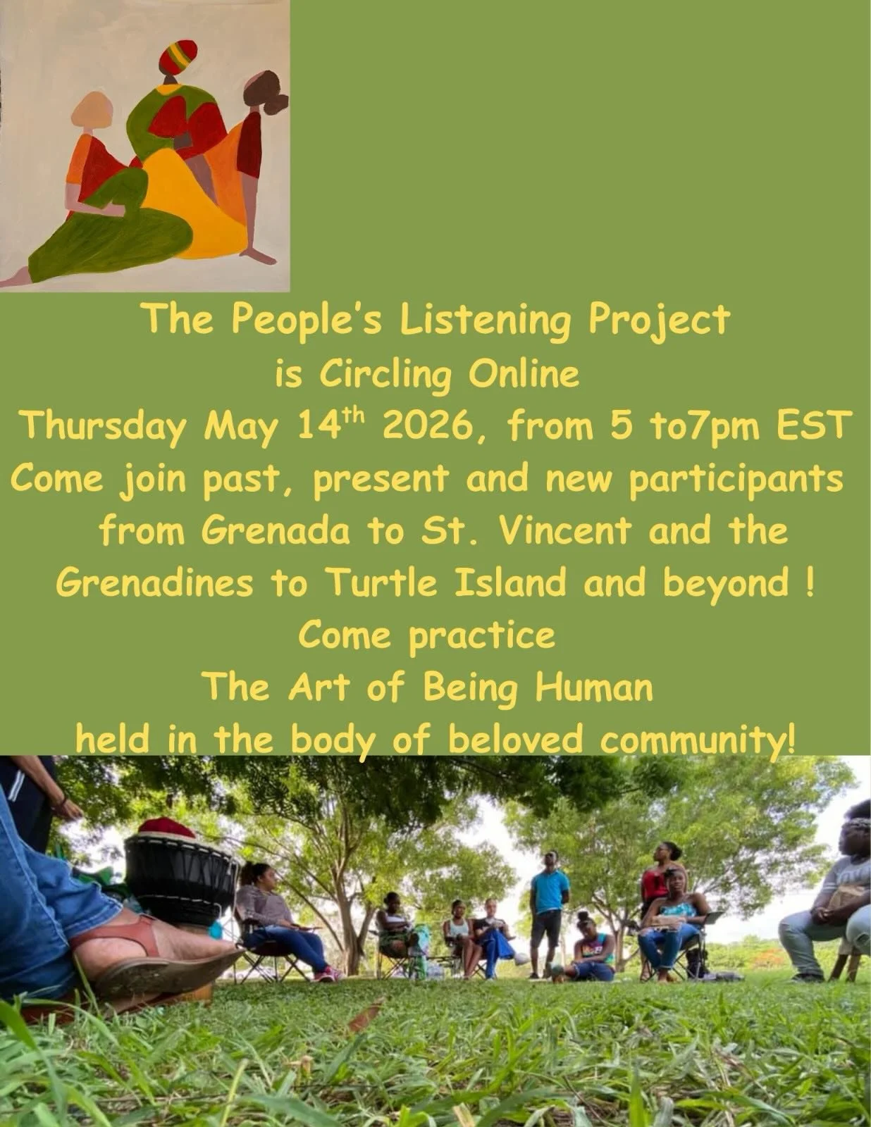We are pleased to share this invitation from Maureen St. Clair of The People&rsquo;s Listening Project. Maureen has collaborated with us over the years, and it is always a joy to witness the spaces she holds with such care.

In connection with our He