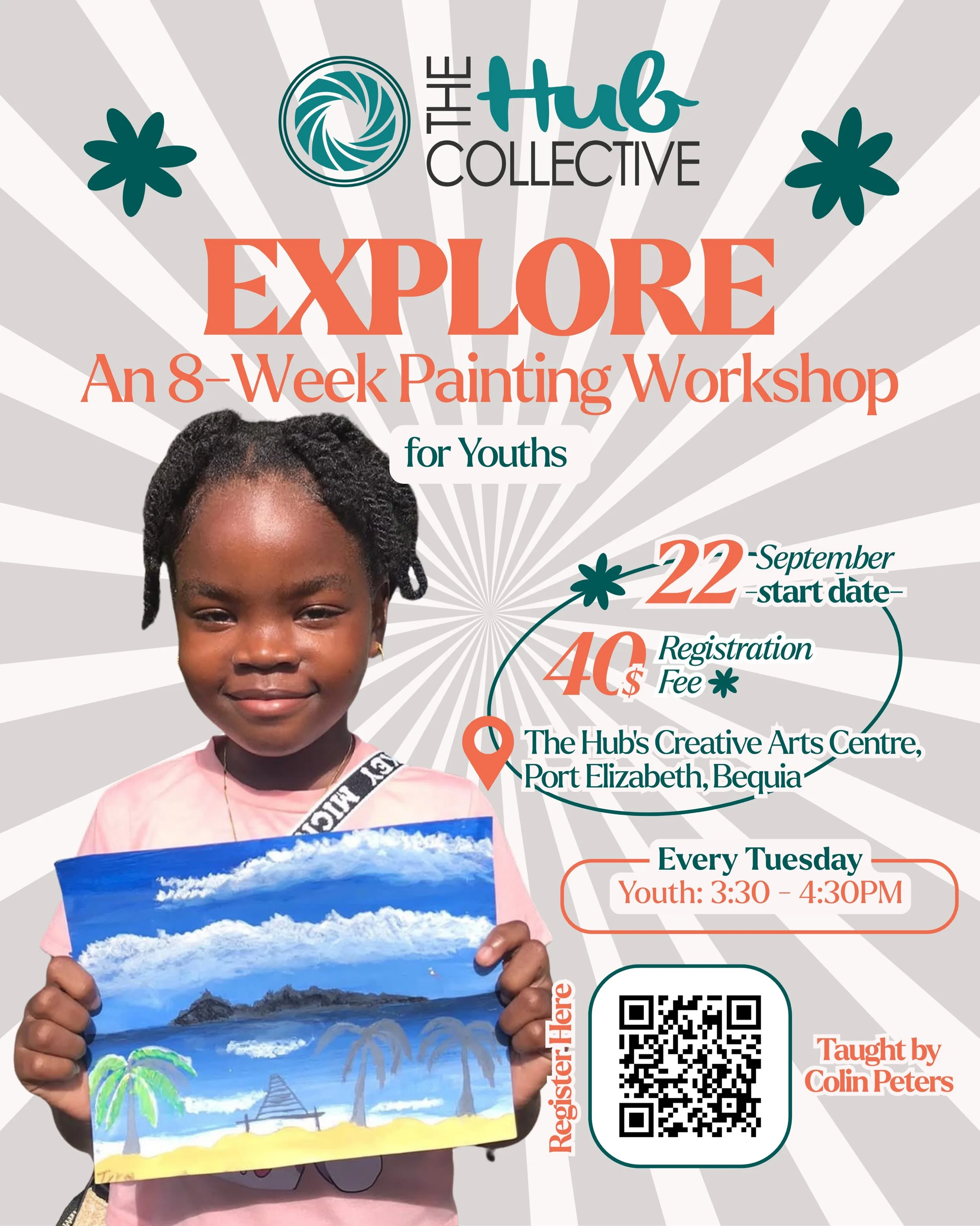 Unleash your creativity and discover the joy of painting with our 8-week youth painting workshop, &lsquo;Explore&rsquo;, led by our Creative Director and talented artist, Colin Peters!

🎨 Sessions begin September 22nd, 2026
📅 Every Tuesday for 8 we