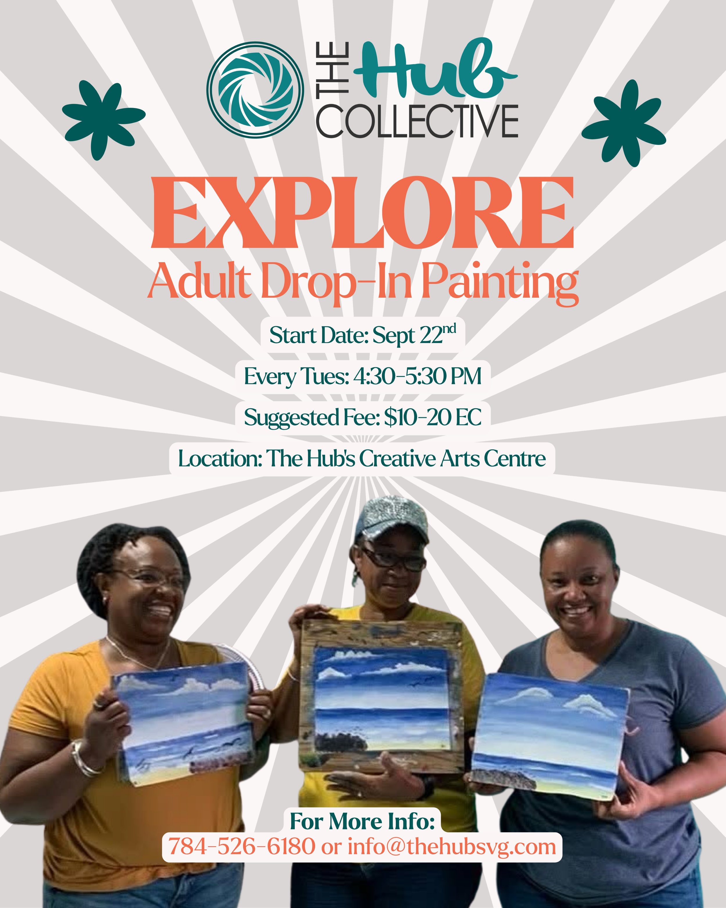 🎨 Drop-in painting sessions for adults are back! 🖌️ 

Join us on Tuesdays from 4:30PM and express your creativity. These sessions are led by our Creative Director and talented artist himself @colinminkahpeters!

A suggested donation of $10-20 EC he