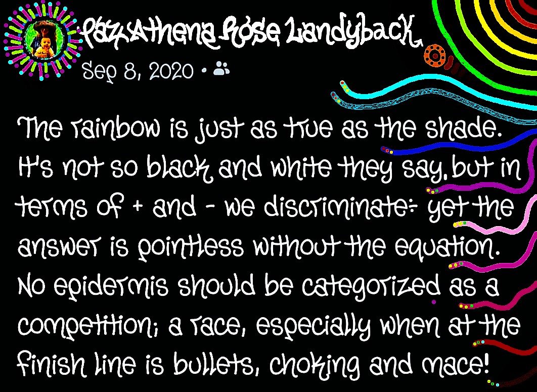 Decorative text art with a quote about diversity and equality, featuring colorful patterns around the edges.