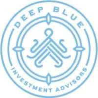 Logo of Deep Blue Investment Advisors featuring a compass and stylized nautical elements in blue.