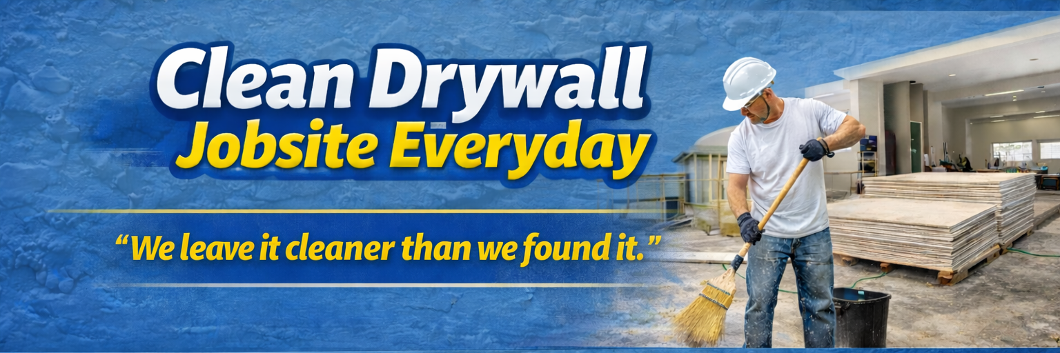 drywall - clean jobsite daily - we leave it cleaner than we found it