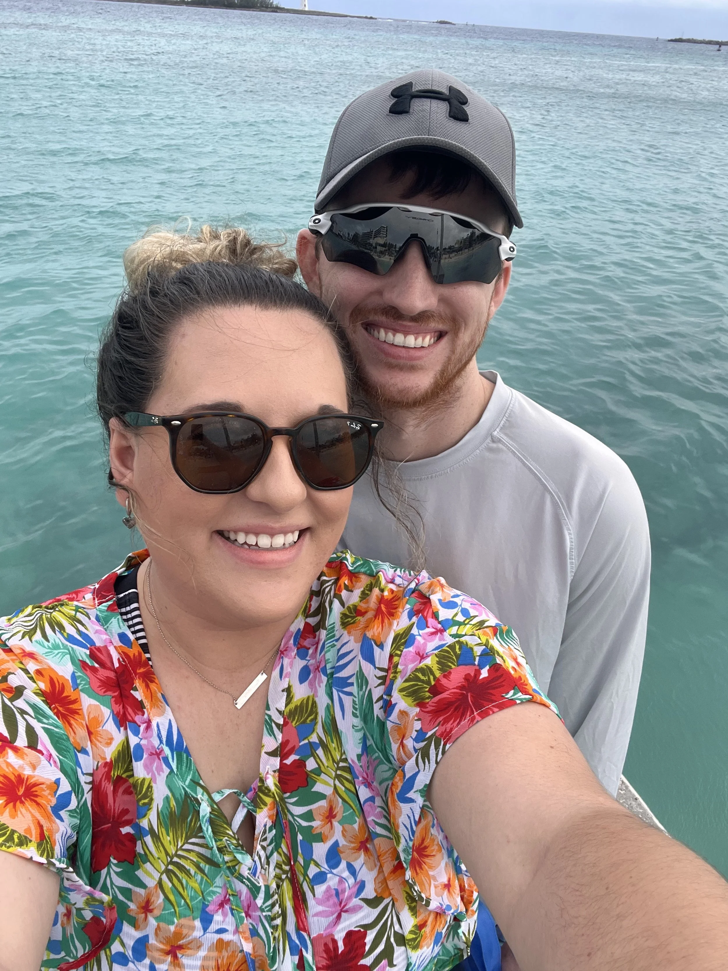 Hannah Lowden, Medical Biller with her husband boating and fishing