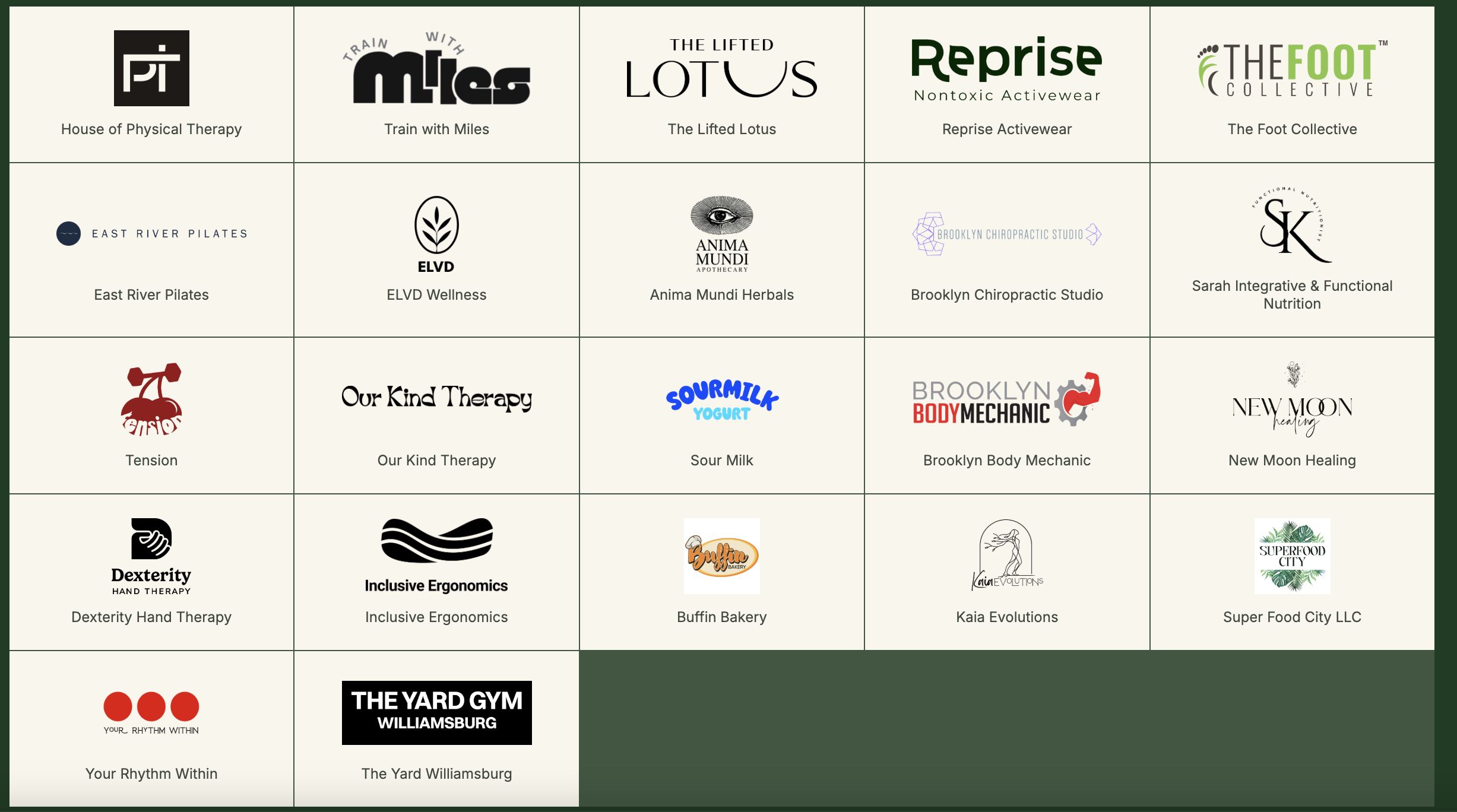brooklyn health and wellness businesses