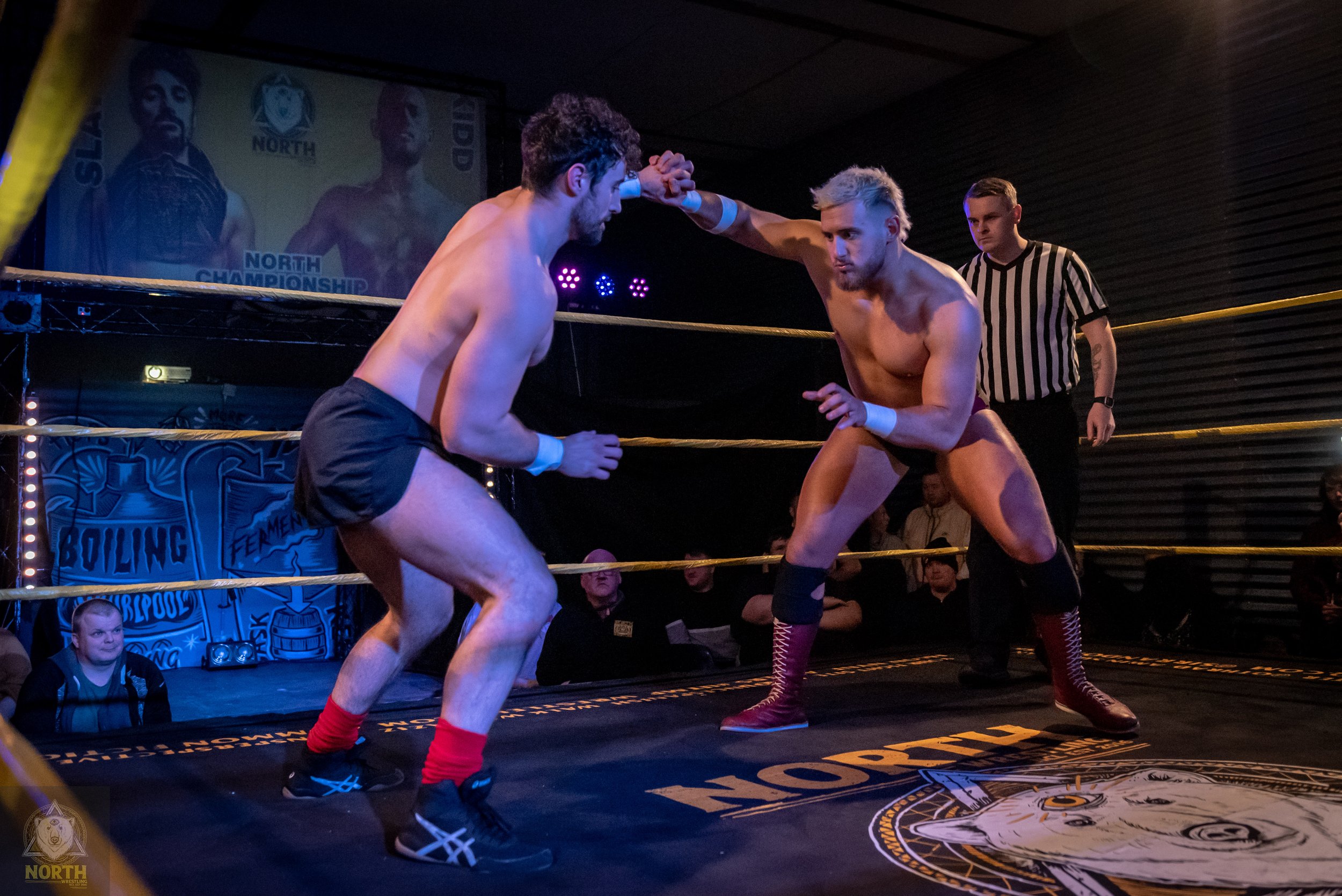Liam Slater and Gabriel Kidd battle for the NORTH Title